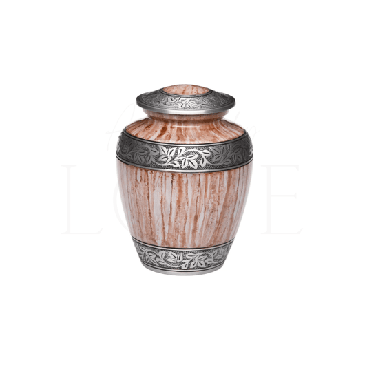 Alloy Brown Whitewashed Urn - Anchored by Love