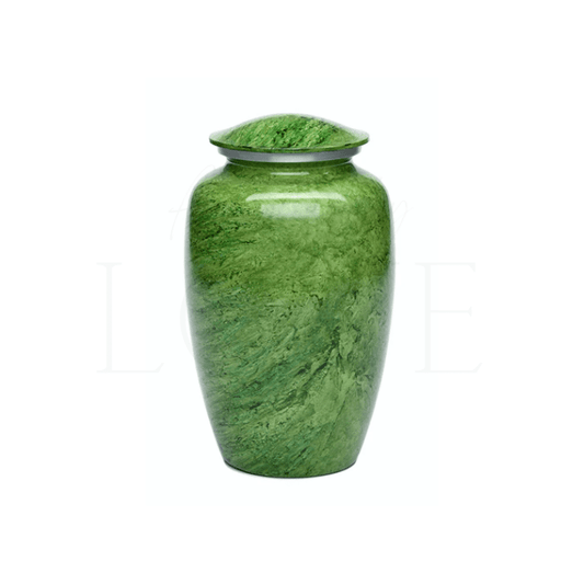 Alloy Cremation Urn-Emerald Green - Anchored by Love