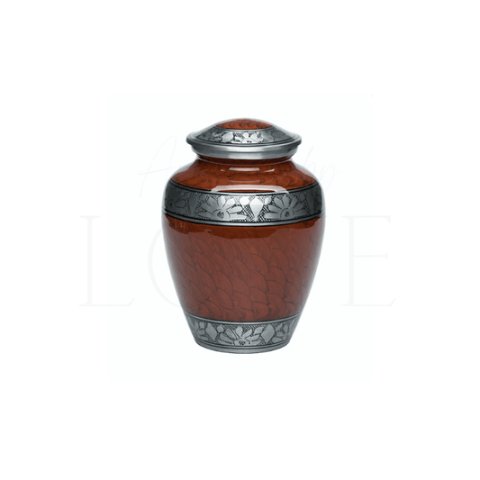 Alloy Cremation Urn-Espresso Brown - Anchored by Love