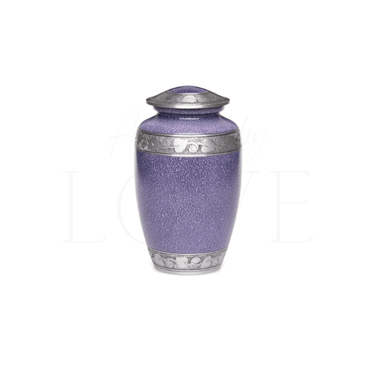 Alloy Purple Speckled Urn - Anchored by Love