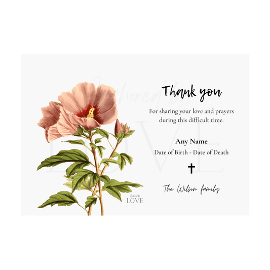 Beige Thank You Card - Anchored by Love