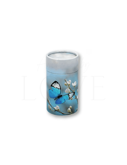 Blue Butterfly Mini Scattering Tube - Anchored by Love
