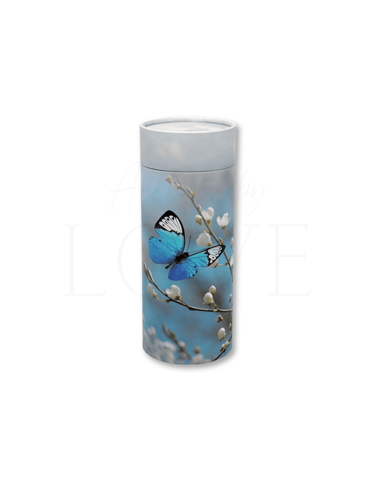 Blue Butterfly Scattering Tube - Anchored by Love