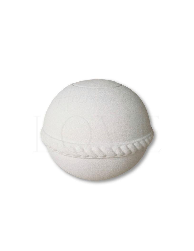 Round Sand & Gelatin Urn - Quartz White - Anchored by Love