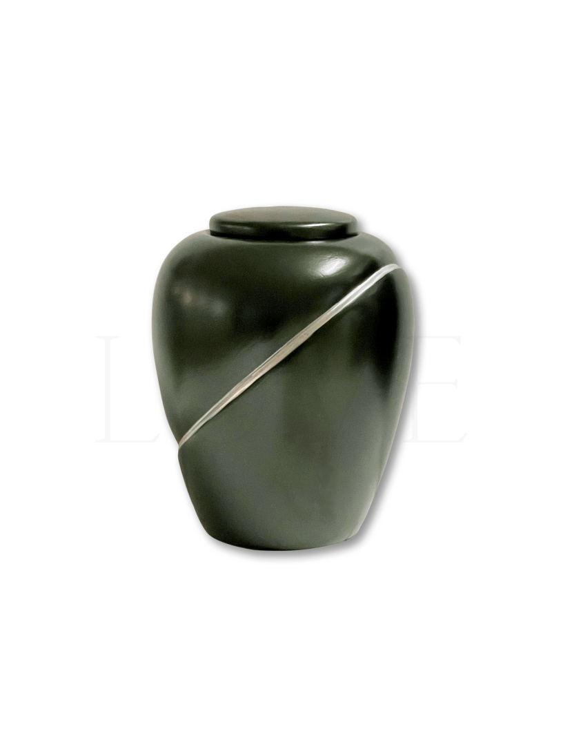 Traditional Sand & Gelatin Urn - Forest Green - Anchored by Love